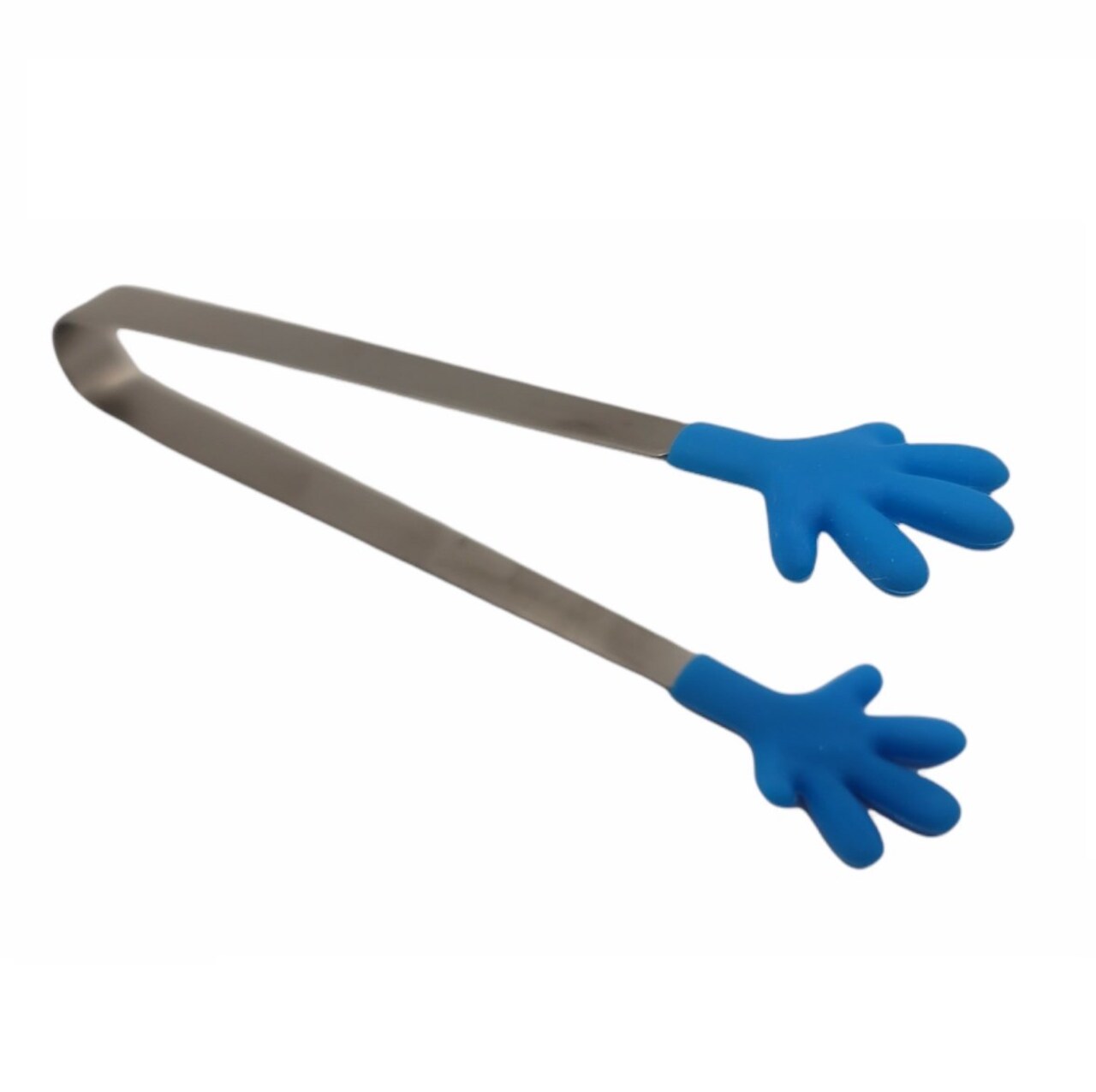 Handy Housewares 5" Long Stainless Steel Mini Tongs with Silicone Hand Shaped Tips